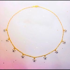 Gold Butterfly Choker Necklace